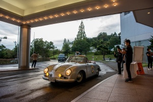 PORSCHE 356A arrives at Ana Crowne Plaza Narita and receives stamp